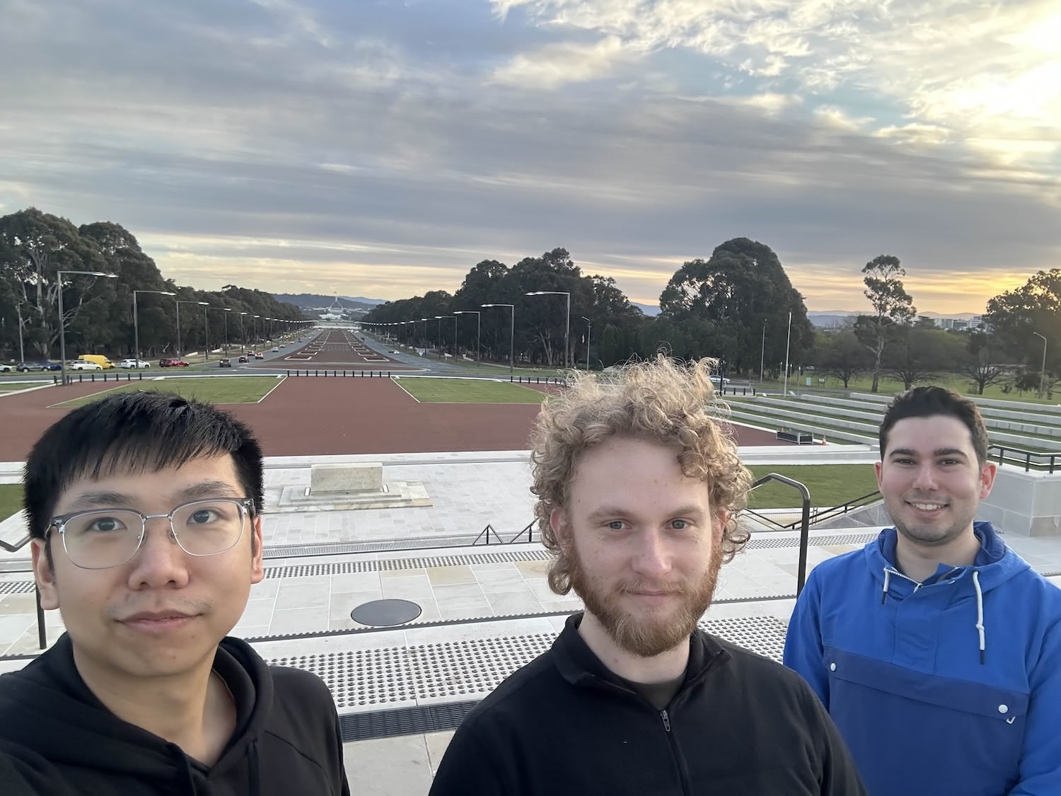 Group shot of Junjie, Nick and myself