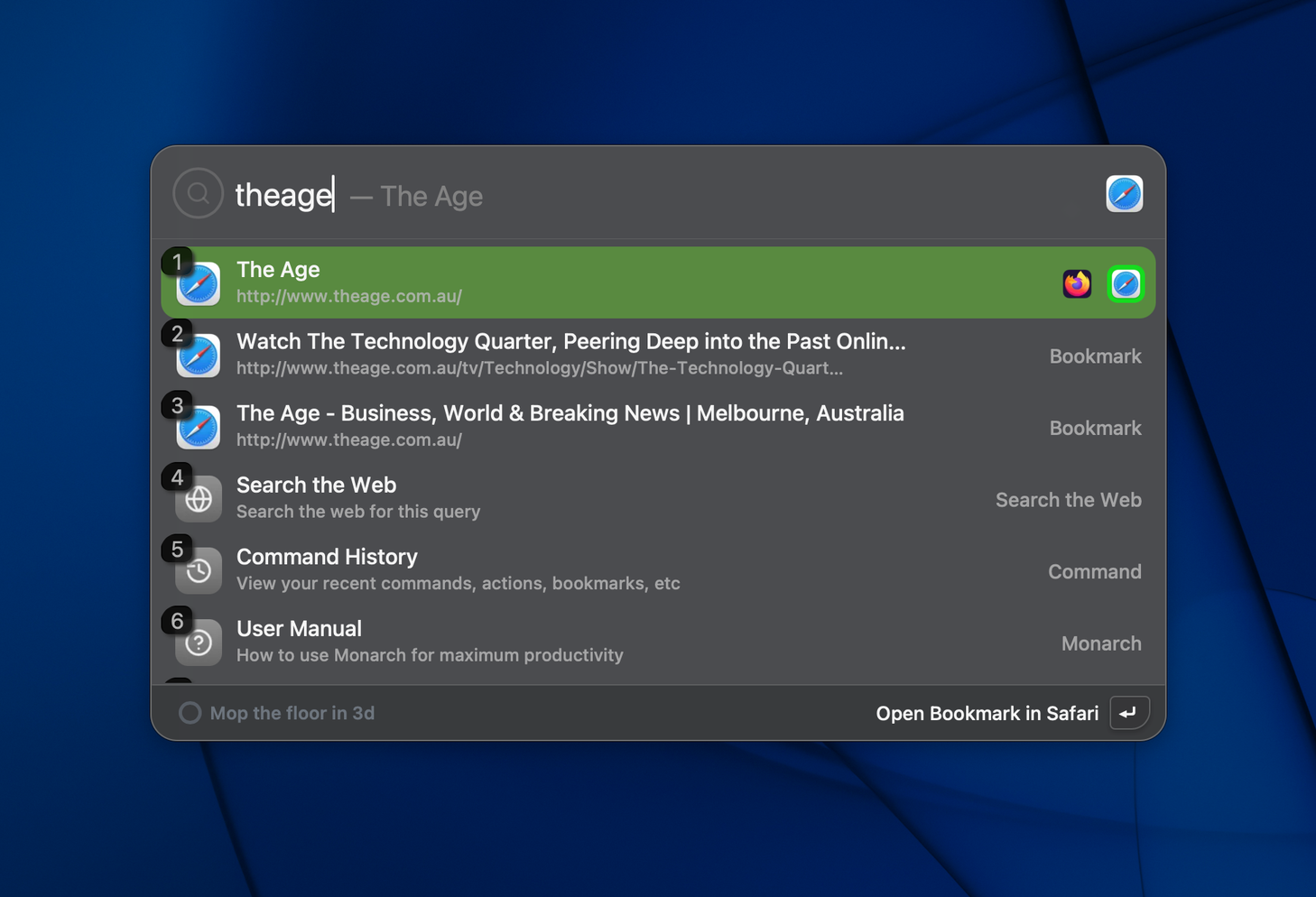 monarch launcher bookmark