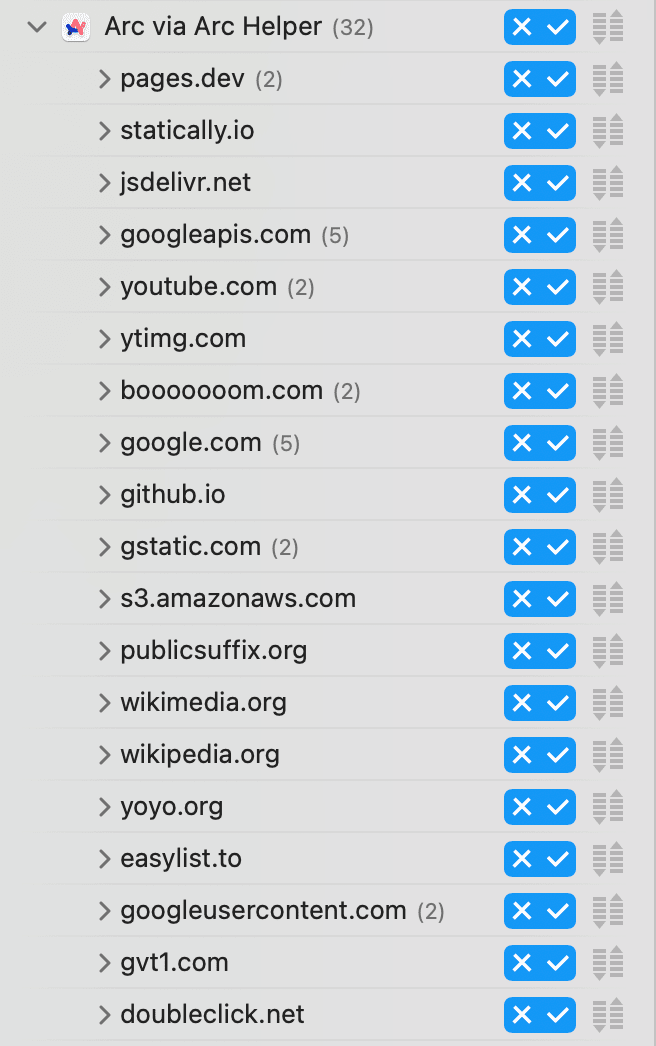 First websites domains loaded